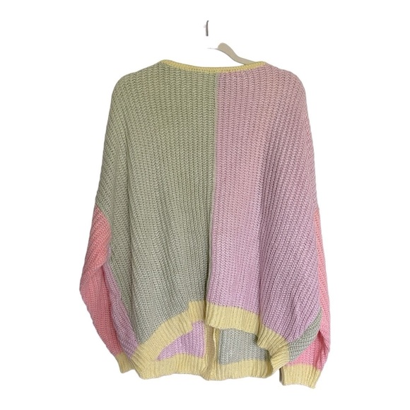 Princess Polly Naomi 90’s Cardigan Sweater | Size M/L | Multi Colored Oversized - Picture 4 of 10
